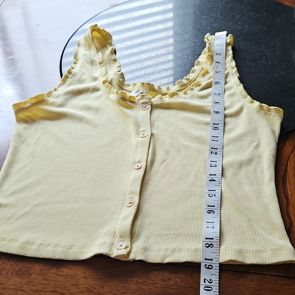 Wilfred Sloane Ruffled Tank Top In Yellow L - Picture 12 of 16